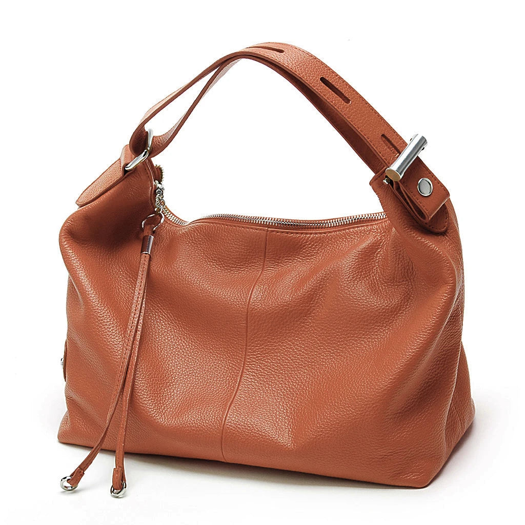100% Genuine Leather Large Hobo Tote Bag – Women's Top Handle Shoulder Bag & Underarm Purse (0.74kg)
