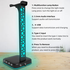 G2 RGB Headphone Stand by Snagg A Headset Holder