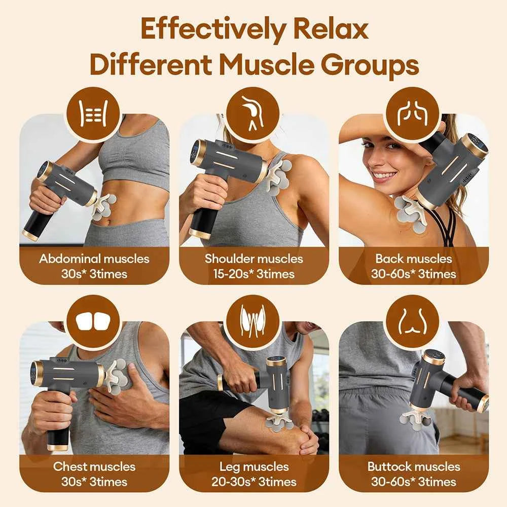 11 in 1 Fascia Massage Gun – 99 Level Deep Tissue Muscle Recovery Device