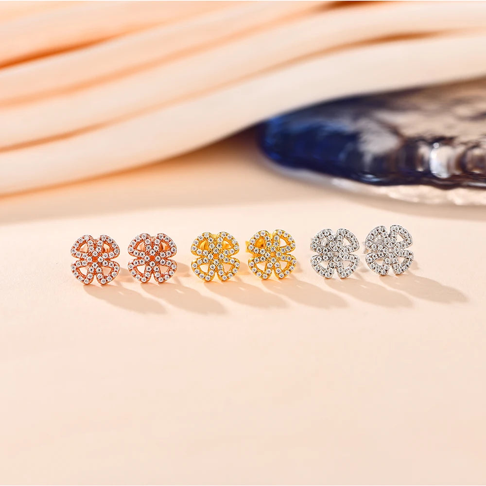 Moissanite Snowflake Stud Earrings