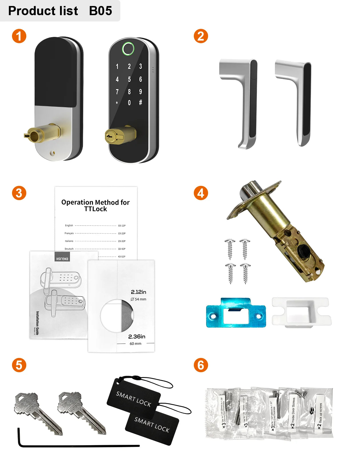 Smart Fingerprint Door Lock – WiFi Keyless Entry with Touchscreen by Snagg A Smart Door Lock