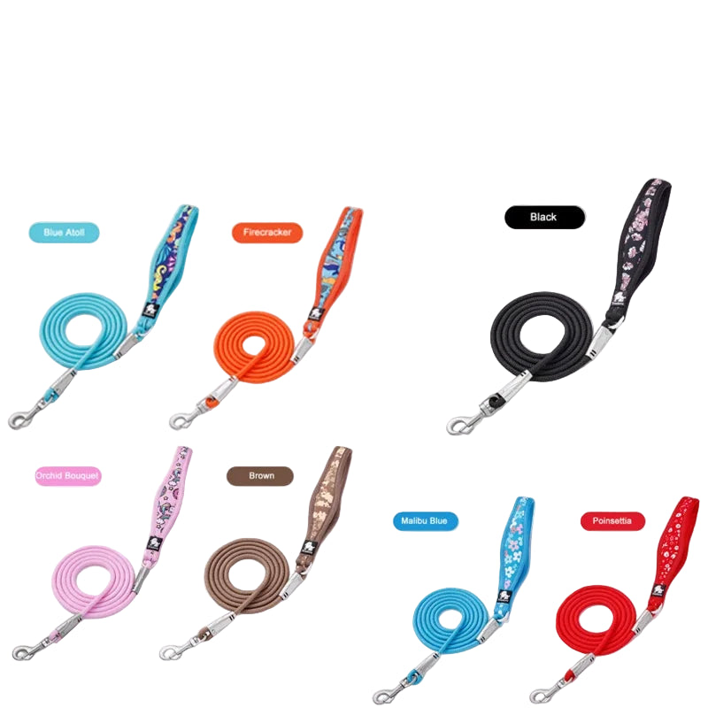 Floral Printing Pet Leash – Padded Handle & Reflective Safety by Snagg A Leash