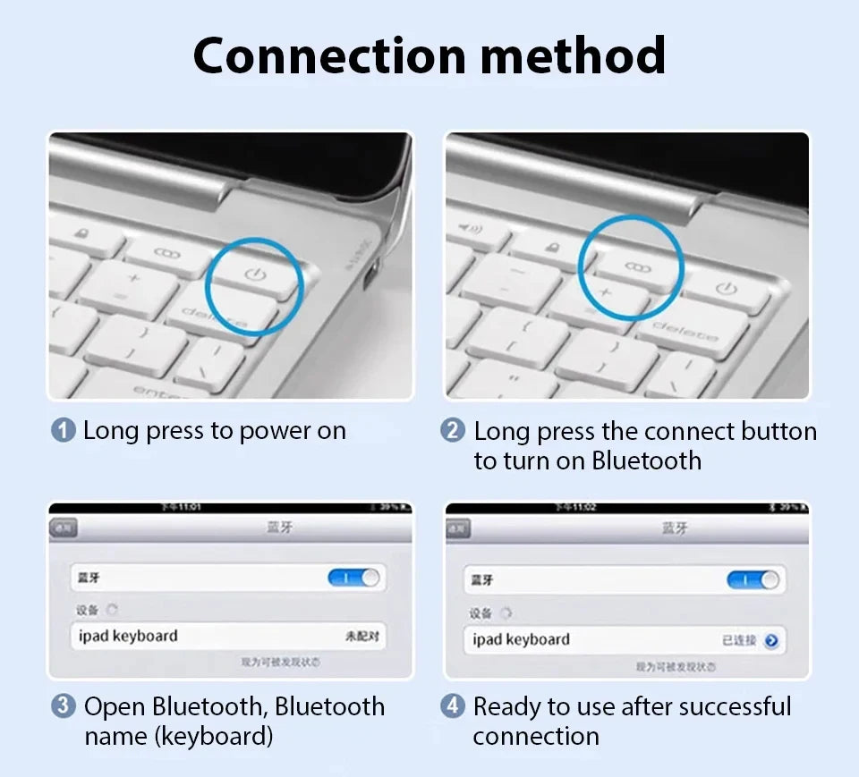 Magic Keyboard Case For iPad Air 11 13 2024 Pro 11 12.9 iPad 10.2 7/8/9th 10th Generation iPad Air 4 5 6 by Snagg A Wireless Keyboard