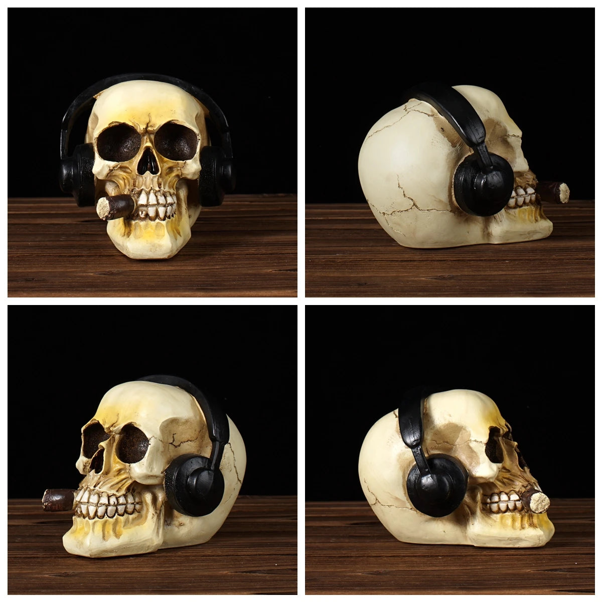 Vibing Skull Resin Sculpture by Snagg A Sculpture