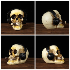 Vibing Skull Resin Sculpture by Snagg A Sculpture