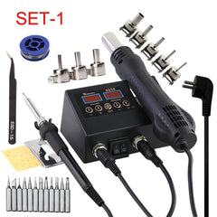2-in-1 SMD Rework Soldering Station with Hot Air Gun & Iron - SnaggIt