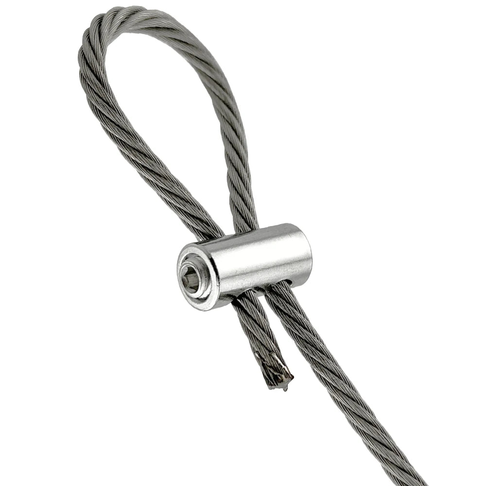 Stainless Steel Wire Rope Clamps 2/3mm | Adjustable Screw Cable Fastener Clip Sling Fitting 10pcs