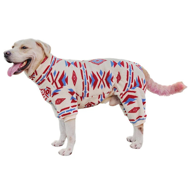 Fleece Turtleneck Dog Pyjamas – Soft Warm Winter Onesie for Small, Medium & Large Dogs (M–5XL)