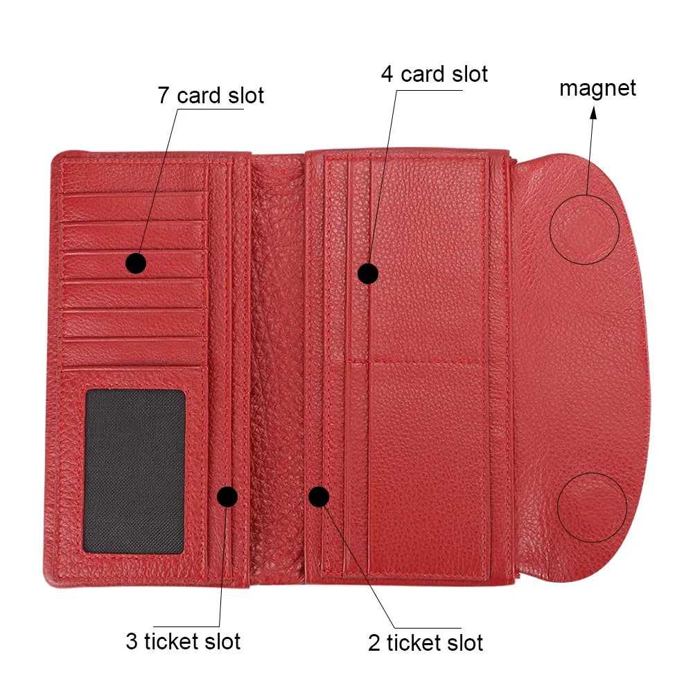 Royal Bagger RFID Long Wallet for Women