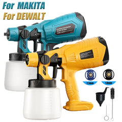 Cordless Paint Spray Gun – Compatible with Makita & Dewalt 18V Batteries