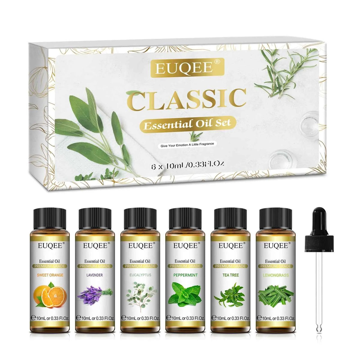 6 Piece Essential Oil Collection – 100% Pure Natural Aromatherapy Set for Diffusion & DIY Wellness