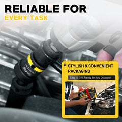 3 Piece Impact Universal Socket Swivel Joint Set (1/4", 3/8", 1/2")