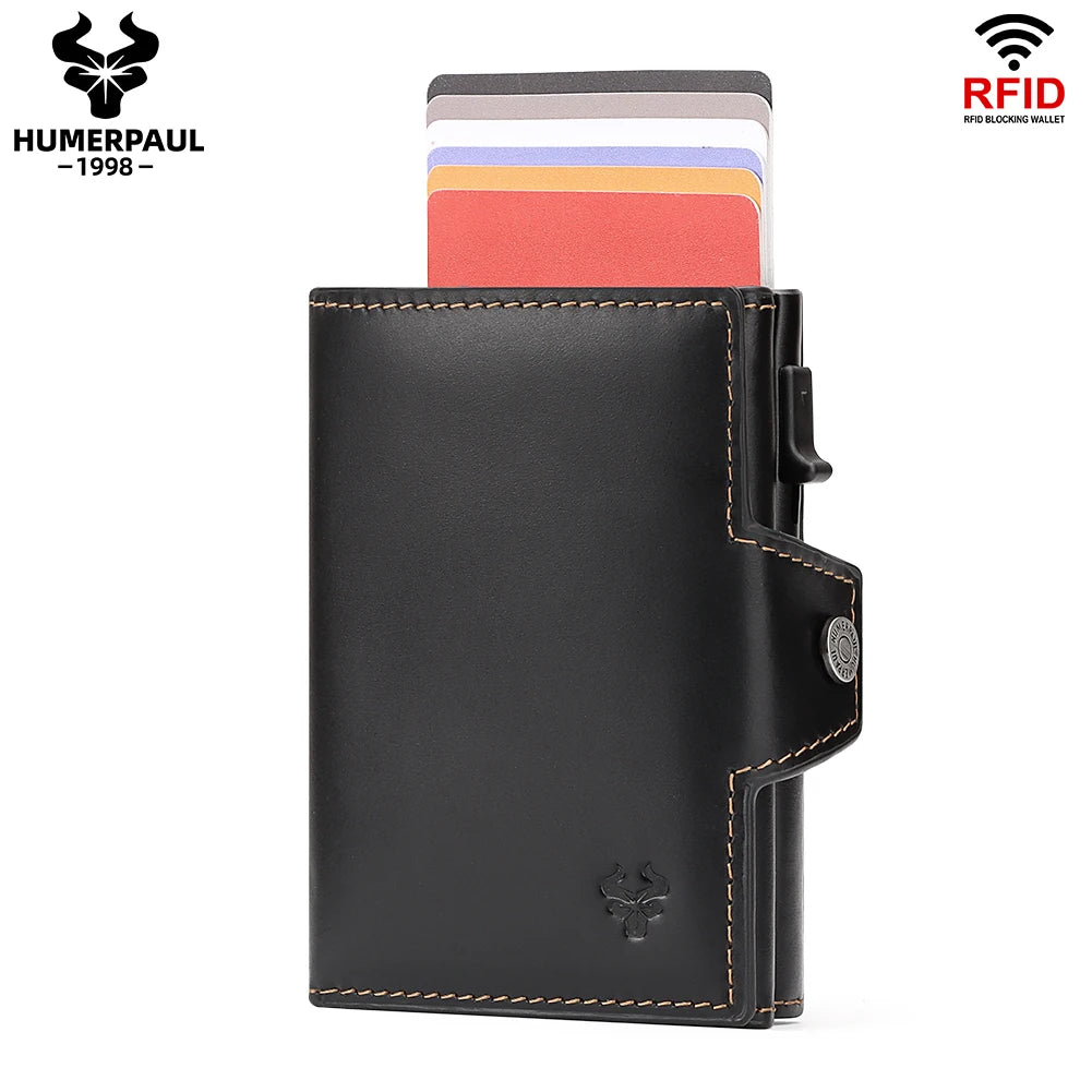 Leather Pop-Up Minimalist Card Holder