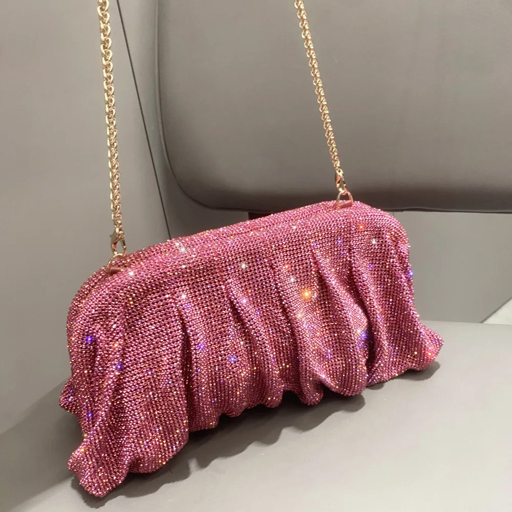 Elegant Rhinestone Crystal Evening Clutch by Snagg It Purses