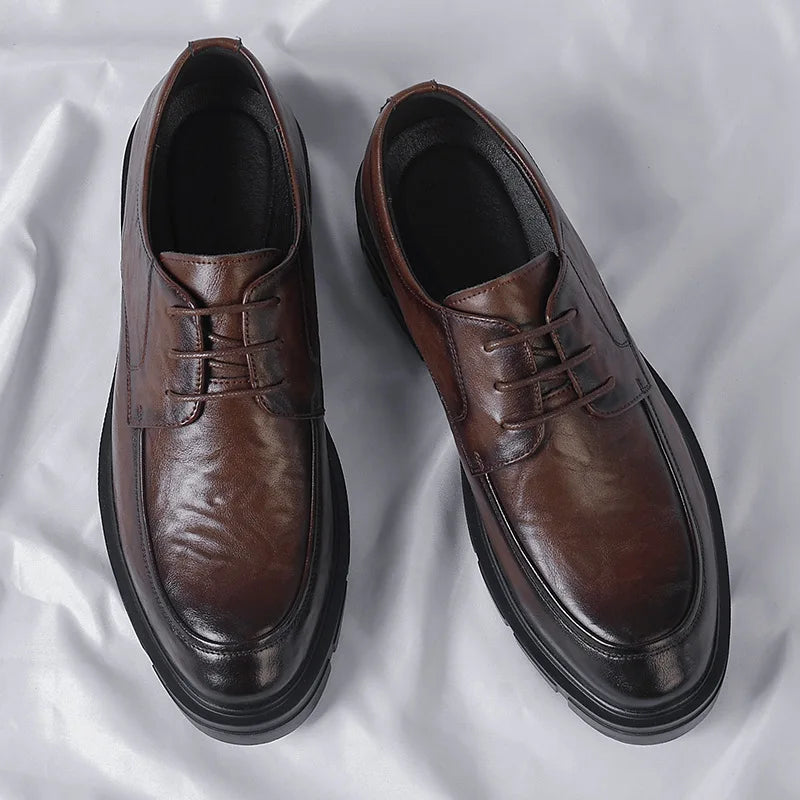 Men’s Height-Increasing Leather Dress Shoes by Snagg A Shoes