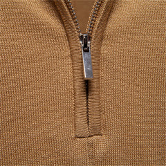 Men's Sport Zipper Polo | Athletic Social & Office Slim Fit Top