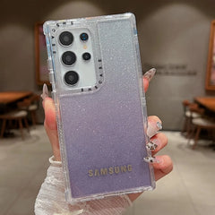 3 in 1 Clear Gradient Glitter Case For Samsung Galaxy S25 Series by Snagg A Phone Case
