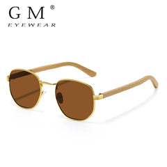 Metal & Bamboo Pilot Sunglasses