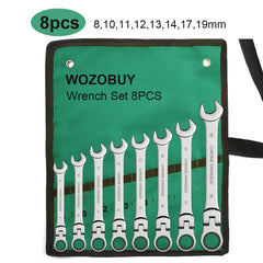 Flex Head Ratchet Spanner Wrench Set (8–22mm) by Snagg A Wrench Set