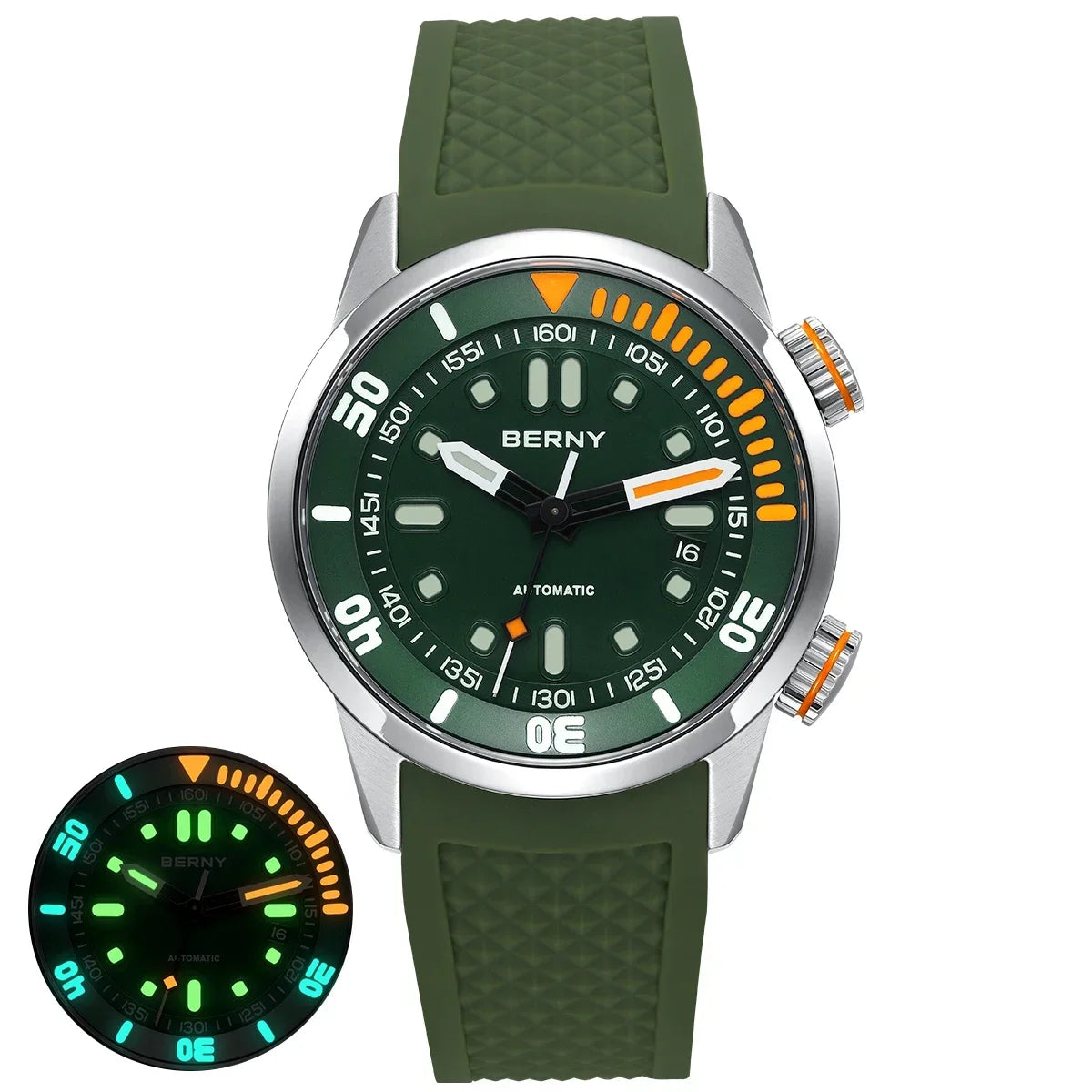BERNY Automatic Dive Watch for Men