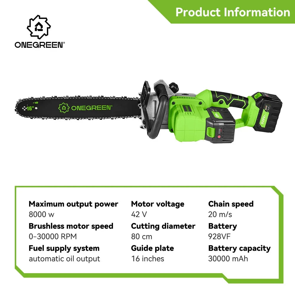 16" Brushless Chainsaw – 8000W