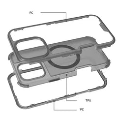 3 in 1 Magsafe Heavy Duty Armor Case - for IPhone 17 Series - Phone Cases & Covers