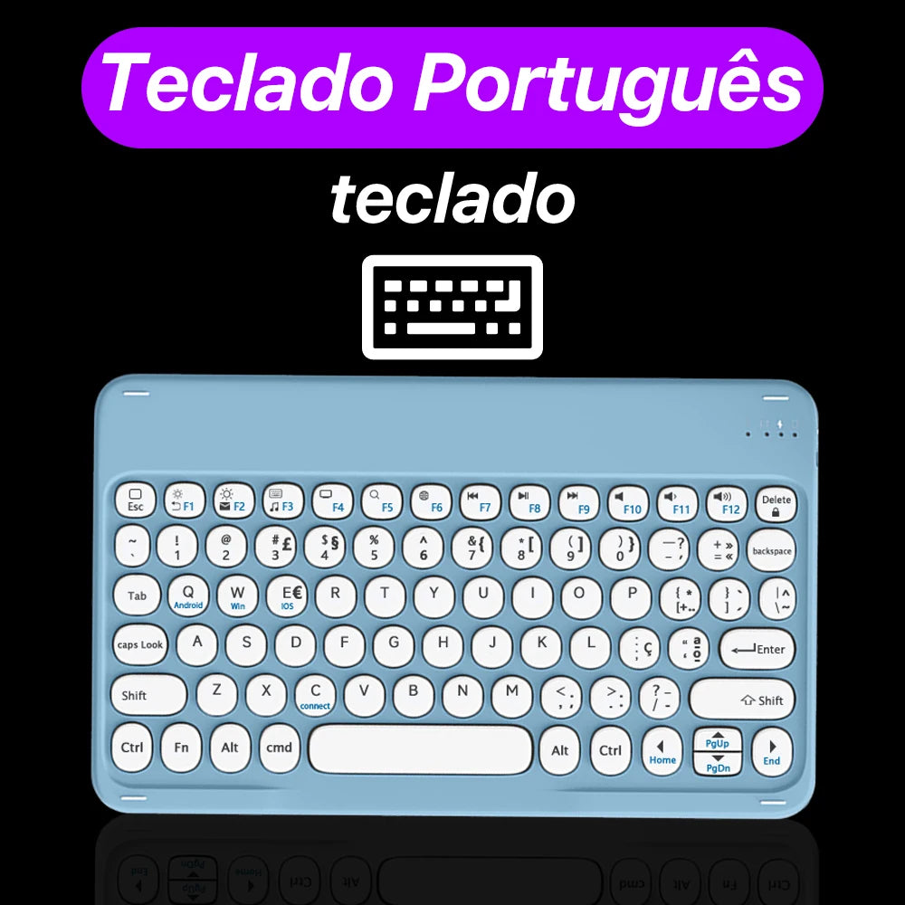 Round Key Bluetooth Wireless Keyboard For Android IOS Huawei Xiaomi Tablet by Snagg A Wireless Keyboard