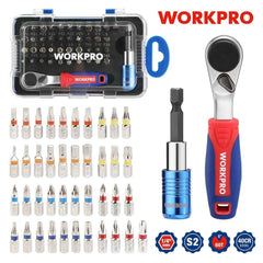 1/4" Mini Ratchet Wrench & 41-Piece Screwdriver Bit Set – Hex Torque Quick-Release Handle Repair Tool