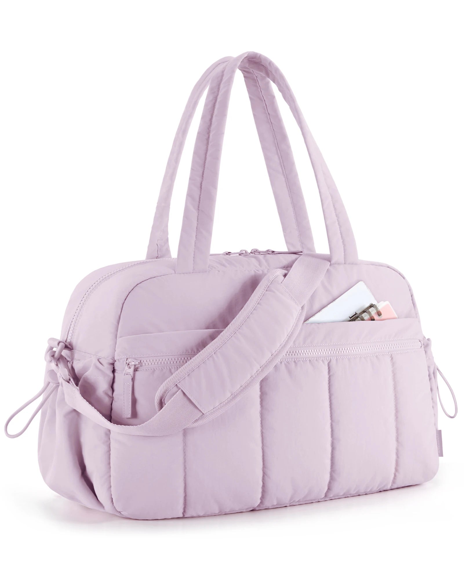Women's Lightweight Weekender Duffel Bag – Water-Resistant Travel & Gym Carry-On with Wet Pocket (24L+)