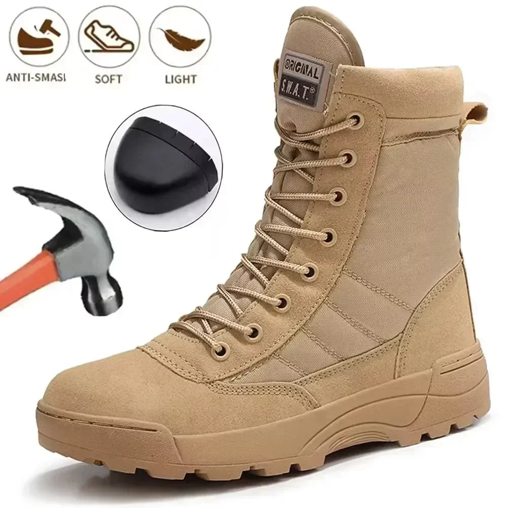 Men’s Steel Toe Tactical Work Boots by Snagg A Shoes