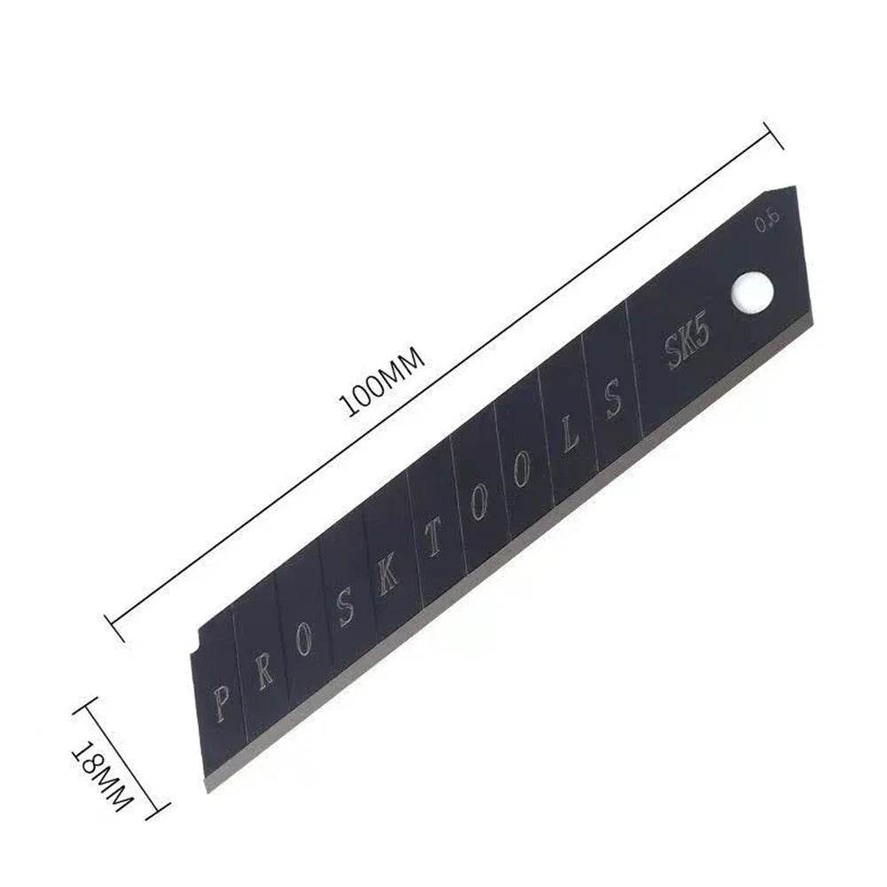 100PCS Carbon Steel Utility Knife Replacement Blades – 18mm - SnaggIt