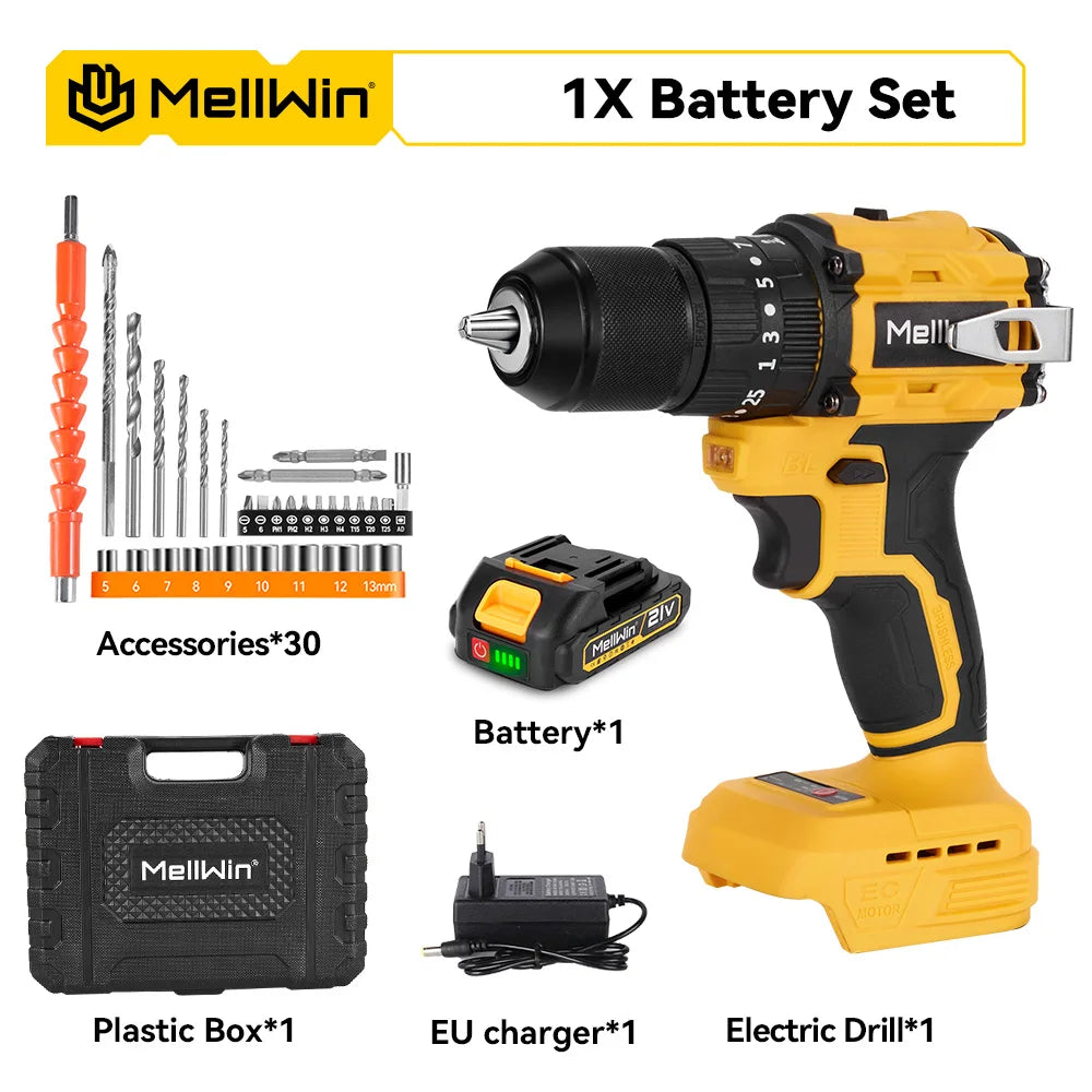 MELLWIN 480N·m Brushless Cordless Impact Drill