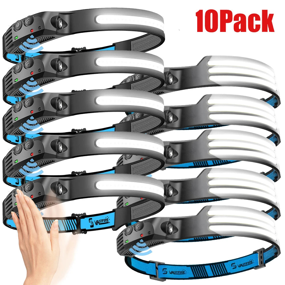 LED Sensor Headlamp Built-in Battery 270°Bright Beam by Snagg A Headlamp