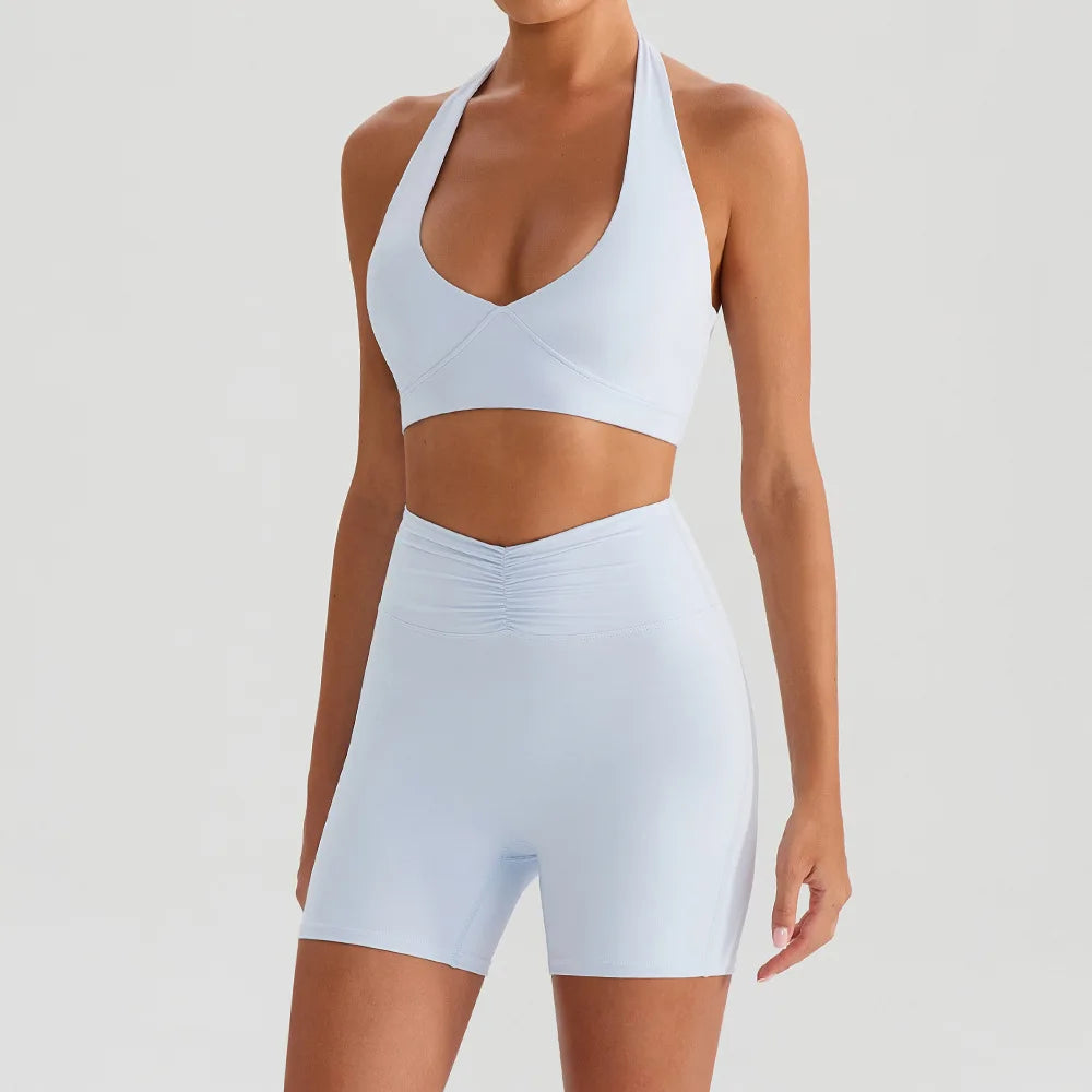 Women's Sports Bra & Flared Trousers Yoga Set | Gym Fitness Tracksuit Workout Sportswear Athletic