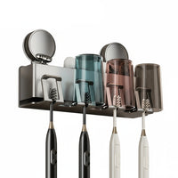 Suction Cup Toothbrush Holder with Mouthwash Cups & Shelf by Snagg A Toothbrush Holder