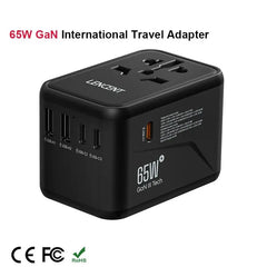 65W/100W GaN International Travel Adapter with 2USB 3 Type C by Snagg A Travel Adapter