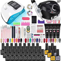 27 Color Ultimate Professional Manicure Station – Poly Extension & Gel Polish Mega Kit with UV/LED System