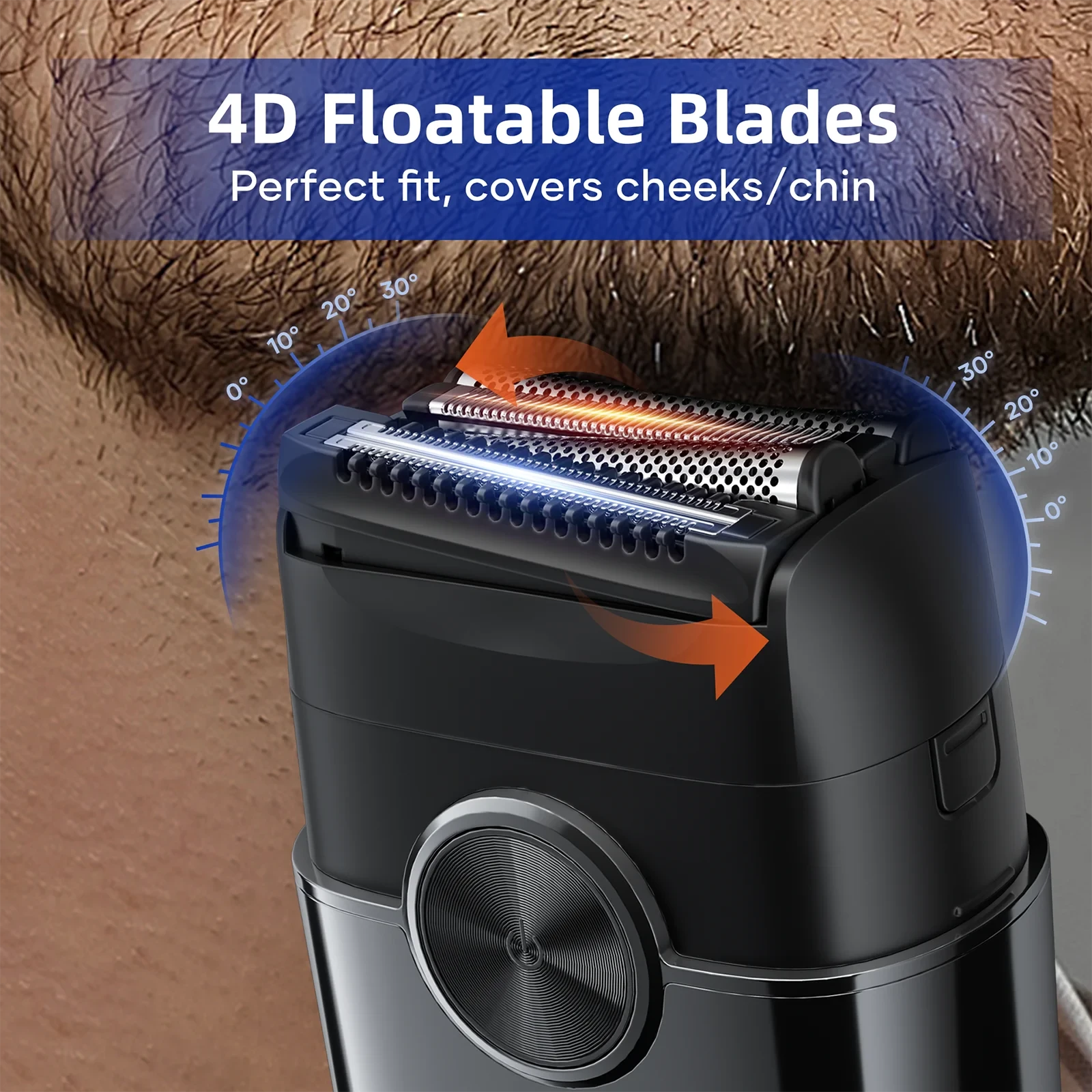 Portable 4D Floating Foil Shaver – 8000 RPM High Power Mini Electric Razor for Travel & Precision Grooming