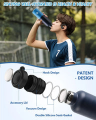 1L High Performance Insulated Sports Flask - 24H Advanced Thermal Retention