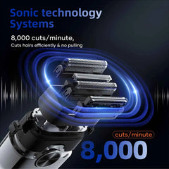Portable 4D Floating Foil Shaver – 8000 RPM High Power Mini Electric Razor for Travel & Precision Grooming