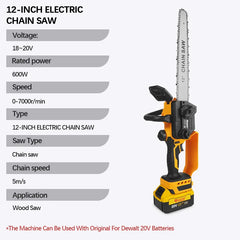 12" Cordless Chainsaw – Lightweight 600W