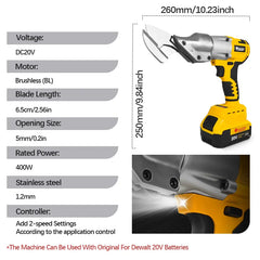 Brushless Electric Scissors With Adjustable Speed Power Tool for Dewalt 20V Battery