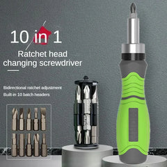 10-in-1 Hippo Mini Ratchet Screwdriver Set