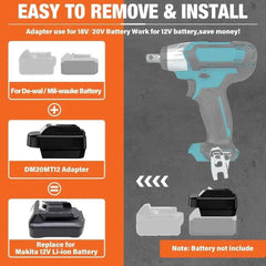 Battery adapter for DeWalt 20V batteries to Makita 12V tools – image 2