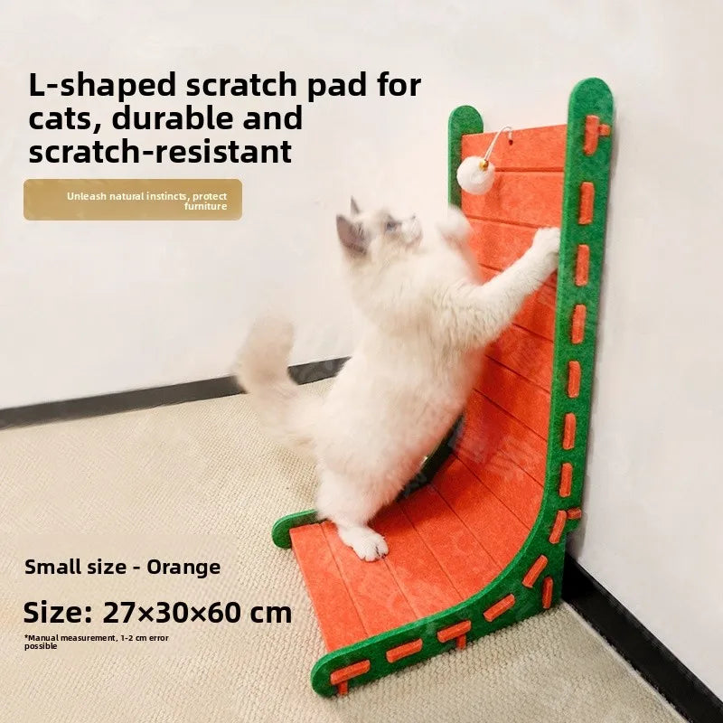 Vertical Felt Cat Scratcher & House by Snagg A Scratcher