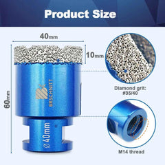 Vacuum Brazed Diamond Core Drill Bit & Heavy Duty Hole Saw for Granite, Porcelain, and Ceramic