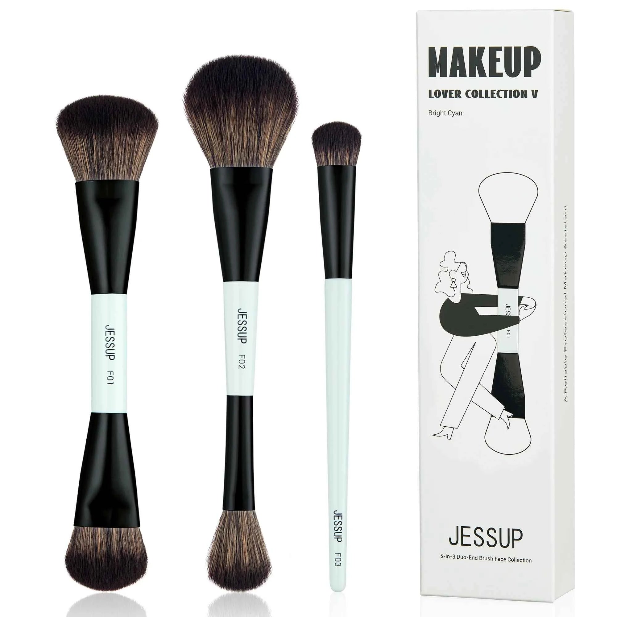 10 Pcs Double Sided Makeup Brush Set