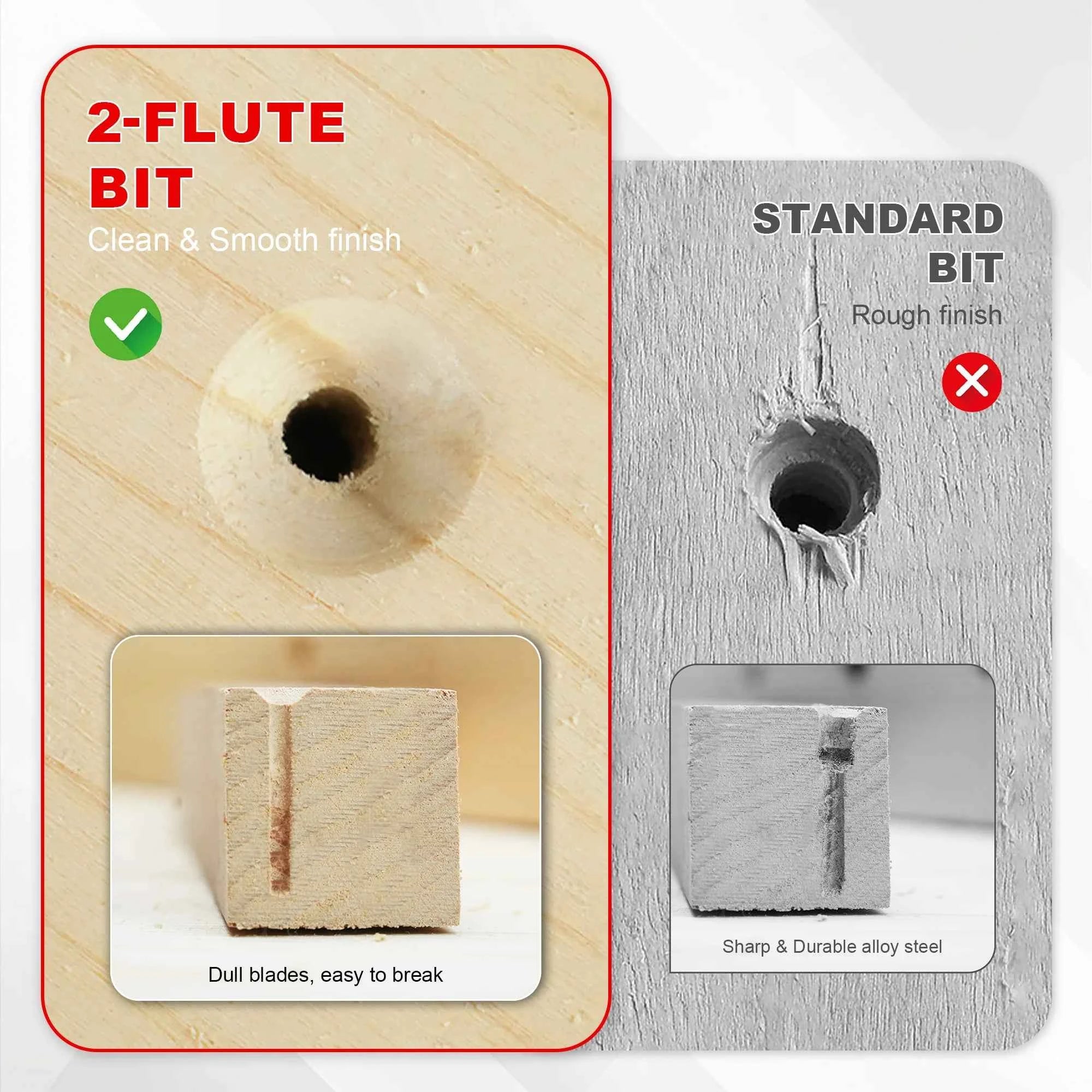 22pcs Countersink Drill Bit Set for Woodworking | Magnetic Extension Bit Holder Screwdriver Bits 1/4" Hex