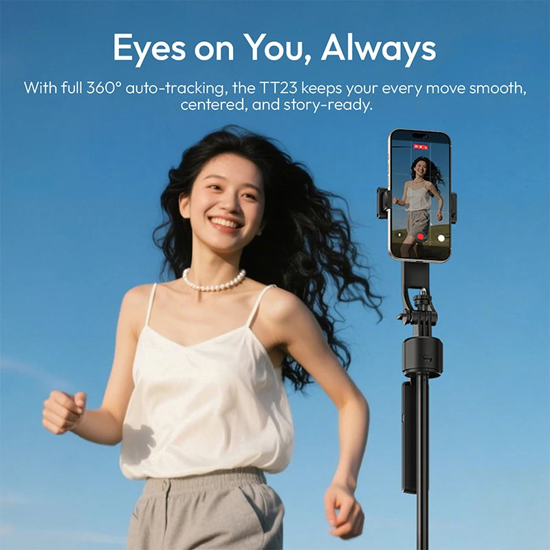Auto Tracking Selfie Stick Tripod Gesture Control by Snagg A Tripod