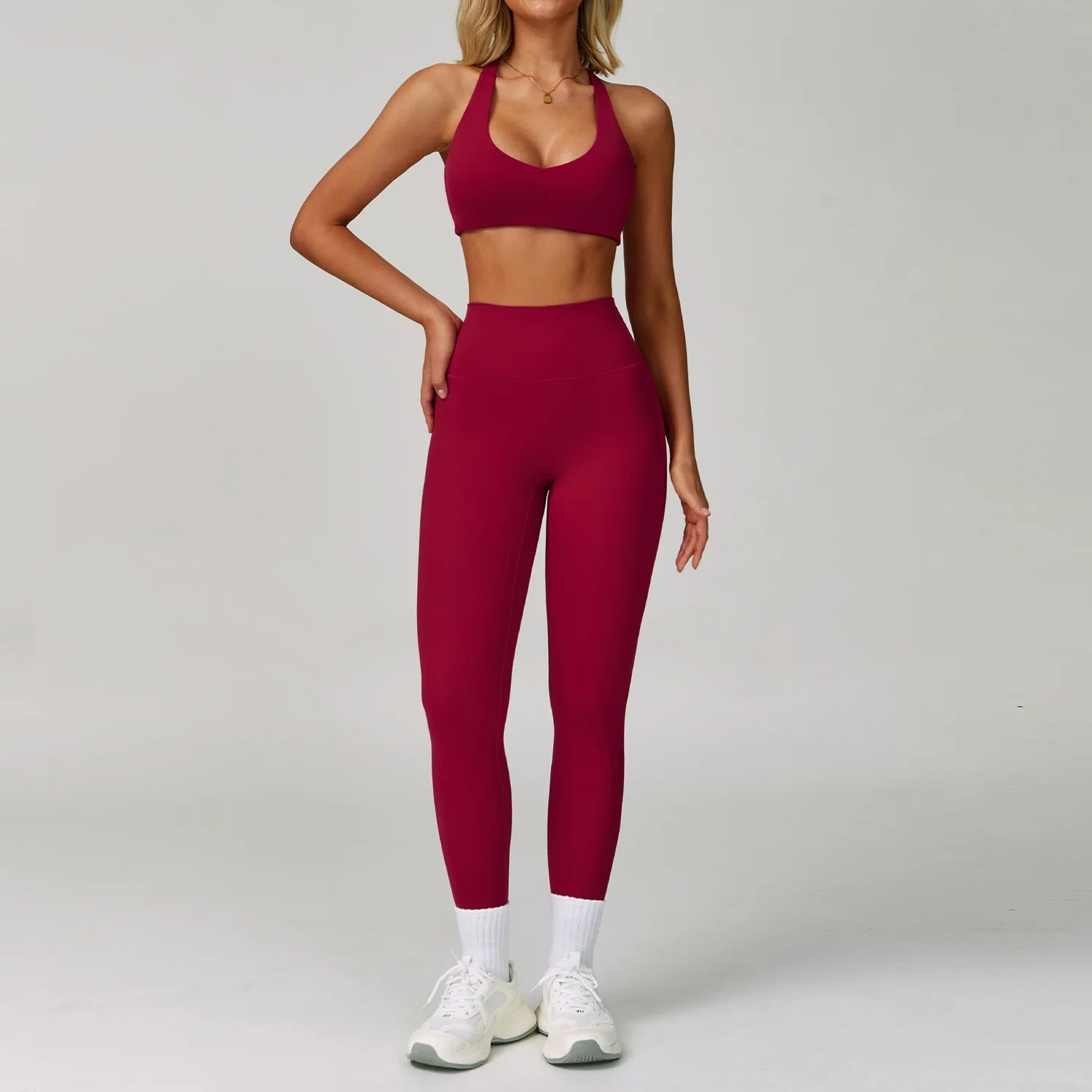 Women's 2/3-Piece Yoga Suit | Sports Bra High Waist Leggings & Shorts Push-Up Gym Activewear